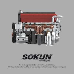 PIBO PB8861 8861 ĐỘNG CƠ MITSUBISHI 4G63T bộ đồ chơi xếp lắp ráp ghép mô hình Technic SOKUN 4G63 ENGINE Kỹ Thuật Công Nghệ Cao Mô Hình Phương Tiện