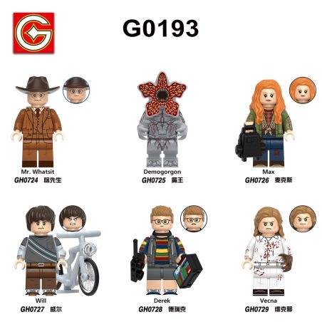 G BRAND GH0724 0724 GH0725 0725 GH0726 0726 GH0727 0727 GH0728 0728 GH0729 0729 G0193 0193 STRANGER THINGS 6 NHÂN VẬT NHỎ bộ đồ chơi xếp lắp ráp ghép mô hình Movie & Game Phim Và Trò Chơi