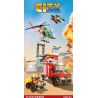 FORANGE FC3340 3340 TRẠM CỨU HỎA QUỸ ĐẠO bộ đồ chơi xếp lắp ráp ghép mô hình City Thành Phố 651 khối