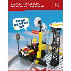 FORANGE FC3340 3340 TRẠM CỨU HỎA QUỸ ĐẠO bộ đồ chơi xếp lắp ráp ghép mô hình City Thành Phố 651 khối