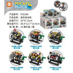 FORANGE FC8168 8168 BỘ SƯU TẬP MINI CÁC MẪU ĐỘNG CƠ 6 bộ đồ chơi xếp lắp ráp ghép mô hình Technic MINI ENGINE Kỹ Thuật Công Nghệ Cao Mô Hình Phương Tiện 615 khối