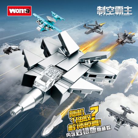 WOMA C1004 1004 AIR OVERLORD BLIND BOX 12 MẪU bộ đồ chơi xếp lắp ráp ghép mô hình Military Army Quân Sự Bộ Đội 660 khối