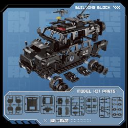 WOMA C3051-B 3051-B C3051-C 3051-C C3051-A 3051-A XE BỌC THÉP CHIẾN BINH DONGFENG bộ đồ chơi xếp lắp ráp ghép mô hình City Thành Phố