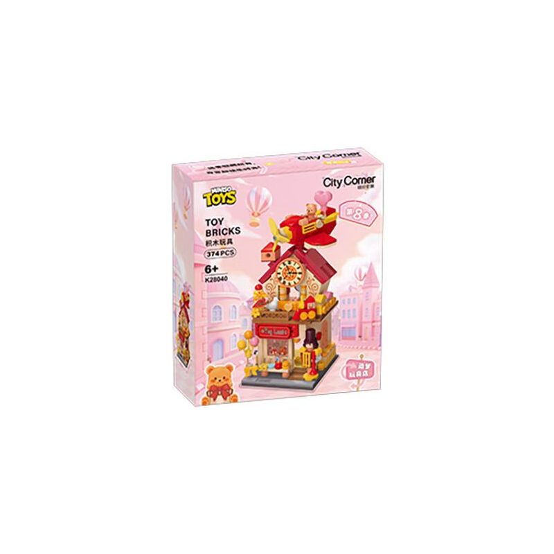 KEEPPLEY K28040 28040 KHUNG CẢNH ĐƯỜNG PHỐ SẮC MÀU MÙA 8 CỬA HÀNG ĐỒ CHƠI TRONG MƠ bộ đồ chơi xếp lắp ráp ghép mô hình 374 khối