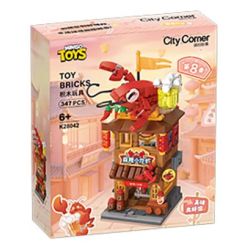 KEEPPLEY K28042 28042 PHỐ SẮC MÀU MÙA 8 NHÀ TÔM HÙM NGON bộ đồ chơi xếp lắp ráp ghép mô hình 347 khối