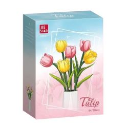 JIESTAR X88071 88071 HOA TULIP bộ đồ chơi xếp lắp ráp ghép mô hình Creator Sáng Tạo 186 khối