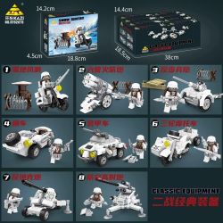 Kazi KY82078 82078 8 LOẠI TRANG BỊ CỔ ĐIỂN THỜI THẾ CHIẾN II bộ đồ chơi xếp lắp ráp ghép mô hình Military Army Quân Sự Bộ Đội
