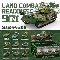 Kazi KY8310 8310 XE TĂNG CHIẾN ĐẤU CHỦ LỰC TRÊN BỘ 9 TRONG 1 bộ đồ chơi xếp lắp ráp ghép mô hình Military Army Quân Sự Bộ Đội