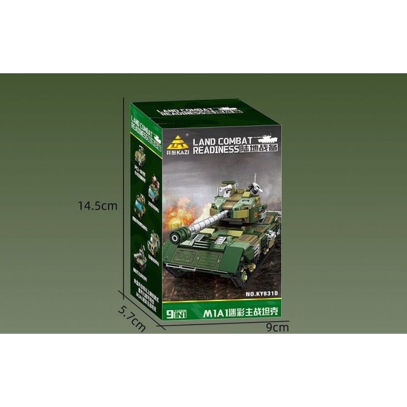 Kazi KY8310 8310 XE TĂNG CHIẾN ĐẤU CHỦ LỰC TRÊN BỘ 9 TRONG 1 bộ đồ chơi xếp lắp ráp ghép mô hình Military Army Quân Sự Bộ Đội