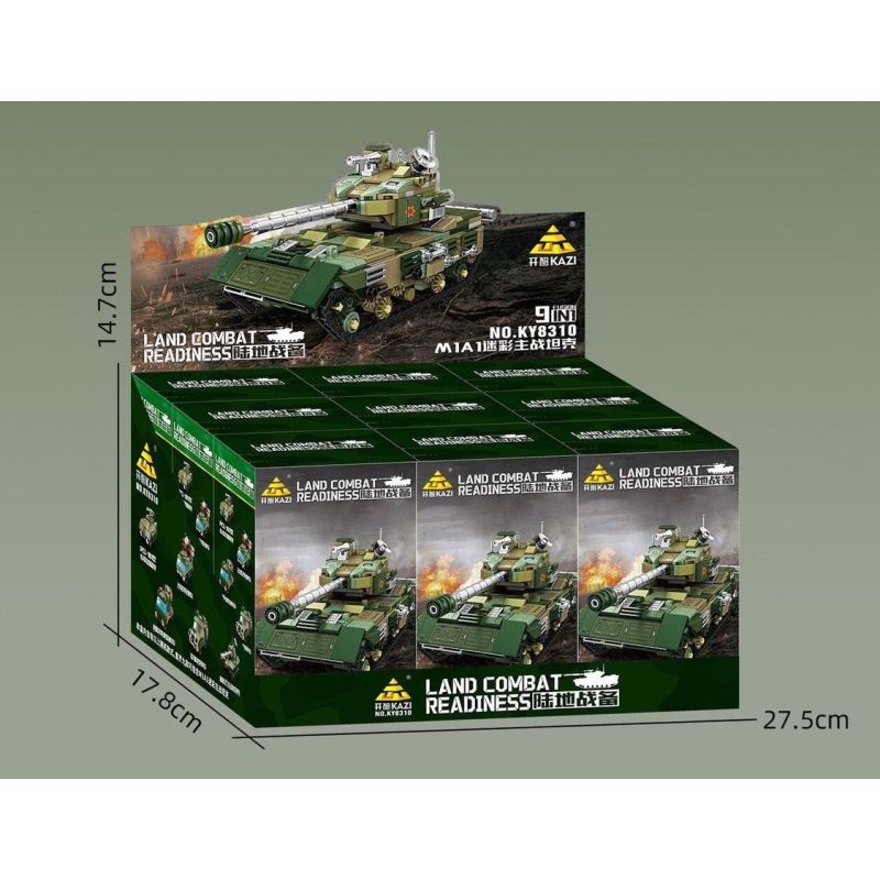 Kazi KY8310 8310 XE TĂNG CHIẾN ĐẤU CHỦ LỰC TRÊN BỘ 9 TRONG 1 bộ đồ chơi xếp lắp ráp ghép mô hình Military Army Quân Sự Bộ Đội