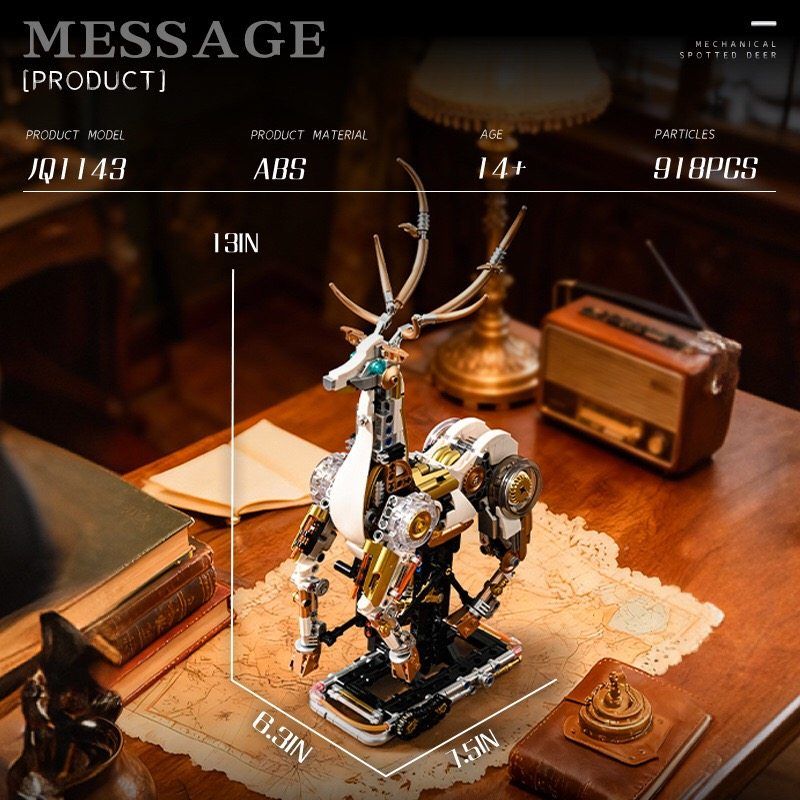 JIQI JQ1143 1143 HƯƠU CƠ KHÍ bộ đồ chơi xếp lắp ráp ghép mô hình 918 khối