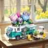 GAOMISI T2116 2116 XE BUÝT HOA bộ đồ chơi xếp lắp ráp ghép mô hình City FLOWER BUS Thành Phố 948 khối