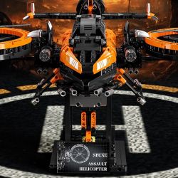 GOQI GQ-3069 3069 GQ3069 TRỰC THĂNG TẤN CÔNG bộ đồ chơi xếp lắp ráp ghép mô hình Military Army ASSAULT HELOCOPTER Quân Sự Bộ Đội 1523 khối