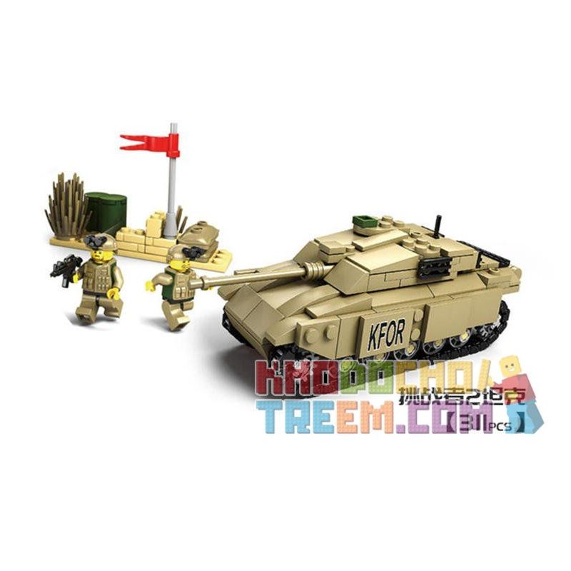 Kazi KY84042 84042 KY84043 84043 KY84044 84044 KY84045 84045 Xếp hình kiểu  MILITARY ARMY 4 In 1 Mammoth Tank Xe Tăng 4 Trong 1 gồm 4 hộp nhỏ 1242 khối