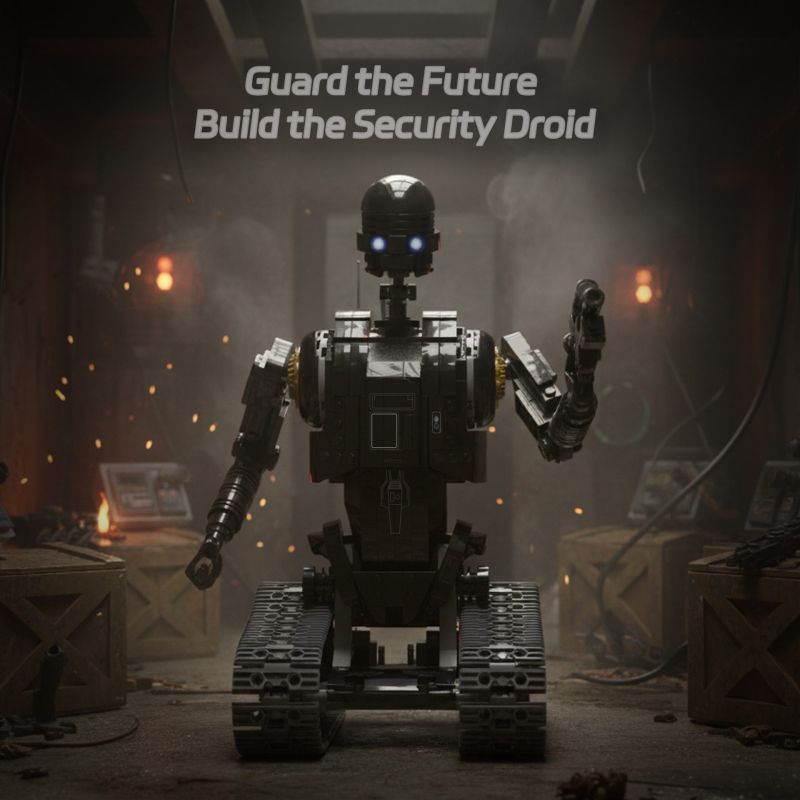AMAING BLOCK 70001 ROBOT AN NINH bộ đồ chơi xếp lắp ráp ghép mô hình Star Wars SECURITY DROID Chiến Tranh Giữa Các Vì Sao 588 khối