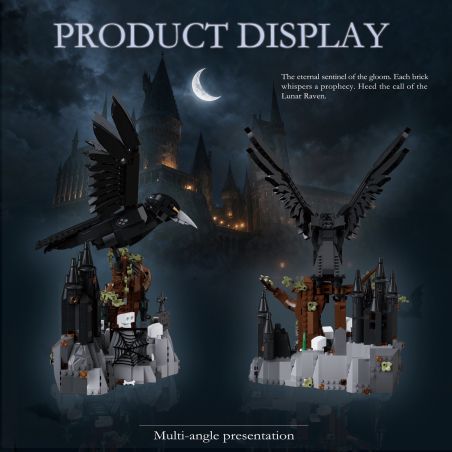 AMAING BLOCK 50002 QUẠ ĐÊM bộ đồ chơi xếp lắp ráp ghép mô hình LUNAR RAVEN 1072 khối