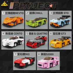 Kazi KY6165 6165 XE PHÓNG 8 MẪU bộ đồ chơi xếp lắp ráp ghép mô hình Racers Đua Tốc Độ