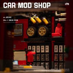 SMALL ANGLE JD142 CỬA HÀNG SỬA CHỮA MỸ bộ đồ chơi xếp lắp ráp ghép mô hình Creator CAR MOD SHOP Sáng Tạo 2819 khối