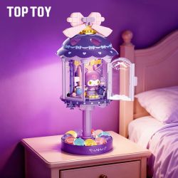 TOP TOY TC2347 2347 ĐÈN NGỦ GIA ĐÌNH SANRIO VỚI ÁNH SÁNG VÀ BÓNG TỐI NHƯ MỘT GIẤC MƠ CẢM HỨNG QUẢ MÂM XÔI COOLOMI bộ đồ chơi xếp lắp ráp ghép mô hình SANRIO CHARACTERS KUROMI 250 khối