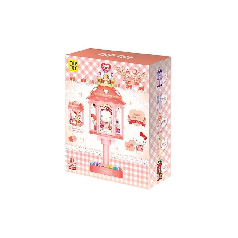 TOP TOY TC2349 2349 ĐÈN NGỦ GIA ĐÌNH SANRIO VỚI ÁNH SÁNG VÀ BÓNG TỐI NHƯ MỘT GIẤC MƠ MARSHMALLOW DREAM HELLO KITTY bộ đồ chơi xếp lắp ráp ghép mô hình SANRIO CHARACTERS HELLO KITTY 250 khối