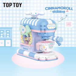 TOP TOY TC2339 2339 NGÔI NHÀ MƠ ƯỚC MÀU HỒNG CỦA GIA ĐÌNH SANRIO MÁY PHA CÀ PHÊ ĐẶC BIỆT DÀNH CHO CHÓ TAI TO bộ đồ chơi xếp lắp ráp ghép mô hình SANRIO CHARACTERS CINNAMOROLL 450 khối