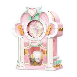 TOP TOY TC2341 2341 NGÔI NHÀ MƠ ƯỚC MÀU HỒNG CỦA GIA ĐÌNH SANRIO GIỜ CHUÔNG CỔ TÍCH BỘT MÌ bộ đồ chơi xếp lắp ráp ghép mô hình SANRIO CHARACTERS COGIMYUN 450 khối