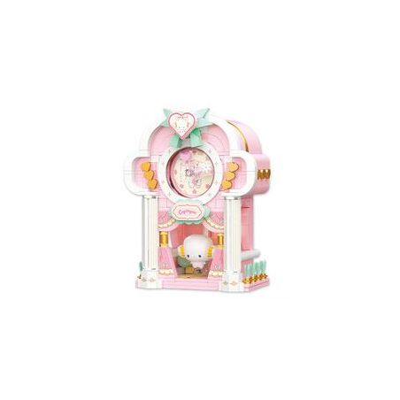 TOP TOY TC2341 2341 NGÔI NHÀ MƠ ƯỚC MÀU HỒNG CỦA GIA ĐÌNH SANRIO GIỜ CHUÔNG CỔ TÍCH BỘT MÌ bộ đồ chơi xếp lắp ráp ghép mô hình SANRIO CHARACTERS COGIMYUN 450 khối