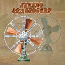 PANTASY 85044 BỘ SƯU TẬP RETRO QUẠT DAO ĐỘNG ĐỂ BÀN bộ đồ chơi xếp lắp ráp ghép mô hình Creator TABLE FAN Sáng Tạo 950 khối