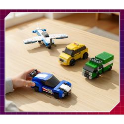 GUDI 40103 TEAM CHAOJI THÁNH BẢO TRỢ CỦA THÀNH PHỐ 8 TỔ HỢP XE THỂ THAO TAXI TÀU CAO TỐC MÁY KÉO BÁN TẢI ĐỊA HÌNH CHỞ HÀNG BAY NGẮM CẢNH TRỰC THĂNG bộ đồ chơi xếp lắp ráp ghép mô hình 575 khối