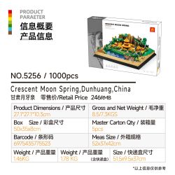 WANGE LIGAO DR.LUCK 5256 SUỐI TRĂNG LƯỠI LIỀM Ở ĐÔN HOÀNG CAM TÚC TRUNG QUỐC bộ đồ chơi xếp lắp ráp ghép mô hình Creator CRESCENT MOON SPRING DUNHUANG CHINA Sáng Tạo 1000 khối