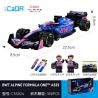 CADA DOUBLEE C55024 55024 ĐỘI ĐUA ALPINE F1 A525 1:24 tỷ lệ 1:24 bộ đồ chơi xếp lắp ráp ghép mô hình Speed Champions Racing Cars BWT ALPINE FORMULA ONE TEAM A525 Đua Xe Công Thức 300 khối