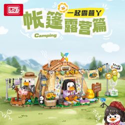 LOZ 1949 CẮM TRẠI CÙNG NHAU BẰNG LỀU bộ đồ chơi xếp lắp ráp ghép mô hình CAMPING 1156 khối