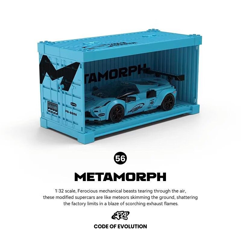 PIBO PB8856 8856 SỰ TIẾN HÓA F80 ROADSTER 1:32 tỷ lệ 1:32 bộ đồ chơi xếp lắp ráp ghép mô hình Speed Champions Racing Cars Đua Xe Công Thức 362 khối