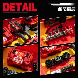 EIKEE Y24001 24001 XE FERRARI 499P 8 LƯỚI bộ đồ chơi xếp lắp ráp ghép mô hình Speed Champions Racing Cars Đua Xe Công Thức 477 khối