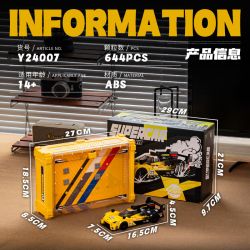 EIKEE Y24007 24007 XE CADILLAC LE MANS RACING 8 LƯỚI bộ đồ chơi xếp lắp ráp ghép mô hình Speed Champions Racing Cars Đua Xe Công Thức 644 khối