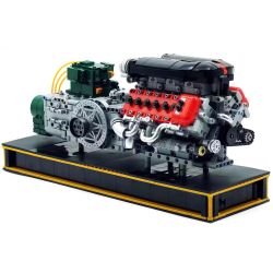 MorkModel 026001 Mork Model 026001 ĐỘNG CƠ TỰ MỒI LỚN LAFA V12 1:5 tỷ lệ 1:5 bộ đồ chơi xếp lắp ráp ghép mô hình Technic V12 ENGINE Kỹ Thuật Công Nghệ Cao Mô Hình Phương Tiện 2322 khối