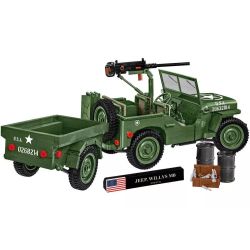 COBI 2804 XE SUV VÀ TRAILER CỦA JEEP WILLYS 1:12 tỷ lệ 1:12 bộ đồ chơi xếp lắp ráp ghép mô hình Creator WILLYS MB & TRAILER - EXECUTIVE EDITION Sáng Tạo 1580 khối