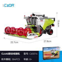 CADA DOUBLEE C65014 65014 MÁY GẶT ĐẬP LIÊN HỢP MINI CLAAS bộ đồ chơi xếp lắp ráp ghép mô hình City Thành Phố 384 khối