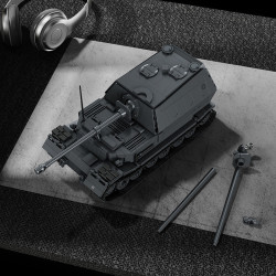 12GO 97021 Jagdpanzer Tiger P Xếp hình lắp ráp ghép mô hình Pháo chống tăng hạng nặng Ferdinand phiên bản cổ điển 1:28