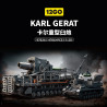 12GO 97026 Karl Gerat Xếp hình lắp ráp ghép mô hình Pháo cối Karl và xe chở đạn trong Thế chiến thứ hai 1:28