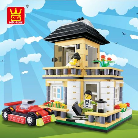 WANGE DR.LUCK 31051 non  BIỆT THỰ MÀU KEM bộ đồ chơi xếp lắp ráp ghép mô hình City Inn CITYINN Nhà Trọ Thành Phố 405 khối