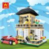 WANGE DR.LUCK 31051 non  BIỆT THỰ MÀU KEM bộ đồ chơi xếp lắp ráp ghép mô hình City Inn CITYINN Nhà Trọ Thành Phố 405 khối