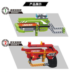 ZHEGAO GZ6008 Xếp hình lắp ráp ghép mô hình 4 loại bệ phóng