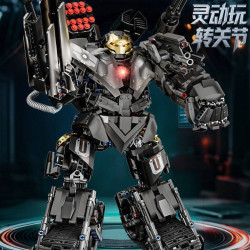 Lingrui Model Jimu Liangpin 10540 Xếp hình lắp ráp ghép mô hình Phiên bản theo dõi xe tăng chiến đấu Hulkbuster Armor