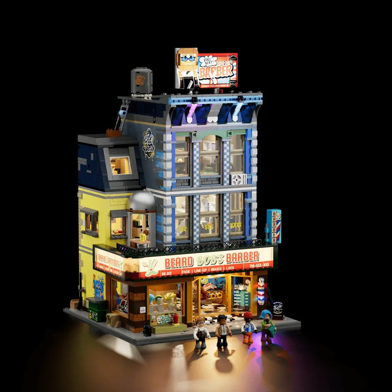 Lumibricks FunWhole 19012 Barbershop Xếp hình lắp ráp ghép mô hình Phố Mỹ: Tiệm hớt tóc đường phố