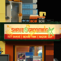 Lumibricks FunWhole 19012 Barbershop Xếp hình lắp ráp ghép mô hình Phố Mỹ: Tiệm hớt tóc đường phố