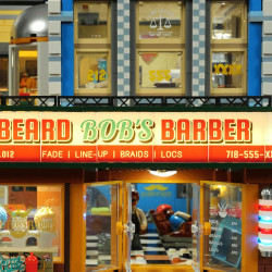 Lumibricks FunWhole 19012 Barbershop Xếp hình lắp ráp ghép mô hình Phố Mỹ: Tiệm hớt tóc đường phố