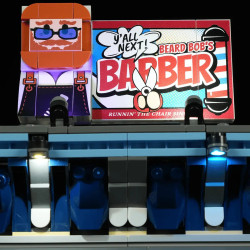 Lumibricks FunWhole 19012 Barbershop Xếp hình lắp ráp ghép mô hình Phố Mỹ: Tiệm hớt tóc đường phố