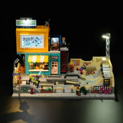 Lumibricks FunWhole 19011 Xếp hình lắp ráp ghép mô hình Phố Mỹ: Công viên ván trượt