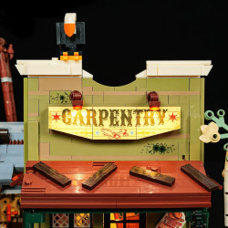 Lumibricks FunWhole 14015 Old West Carpentry Workshop Xếp hình lắp ráp ghép mô hình Miền Tây Xưa: Cửa Hàng Thợ Mộc Miền Tây